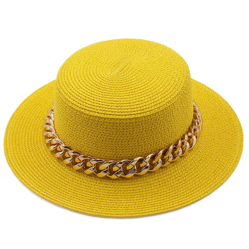 

summer hat flat top fedoras summer fedora jazz hat bowler hat perfomance hat men church hat chain hat beach hat