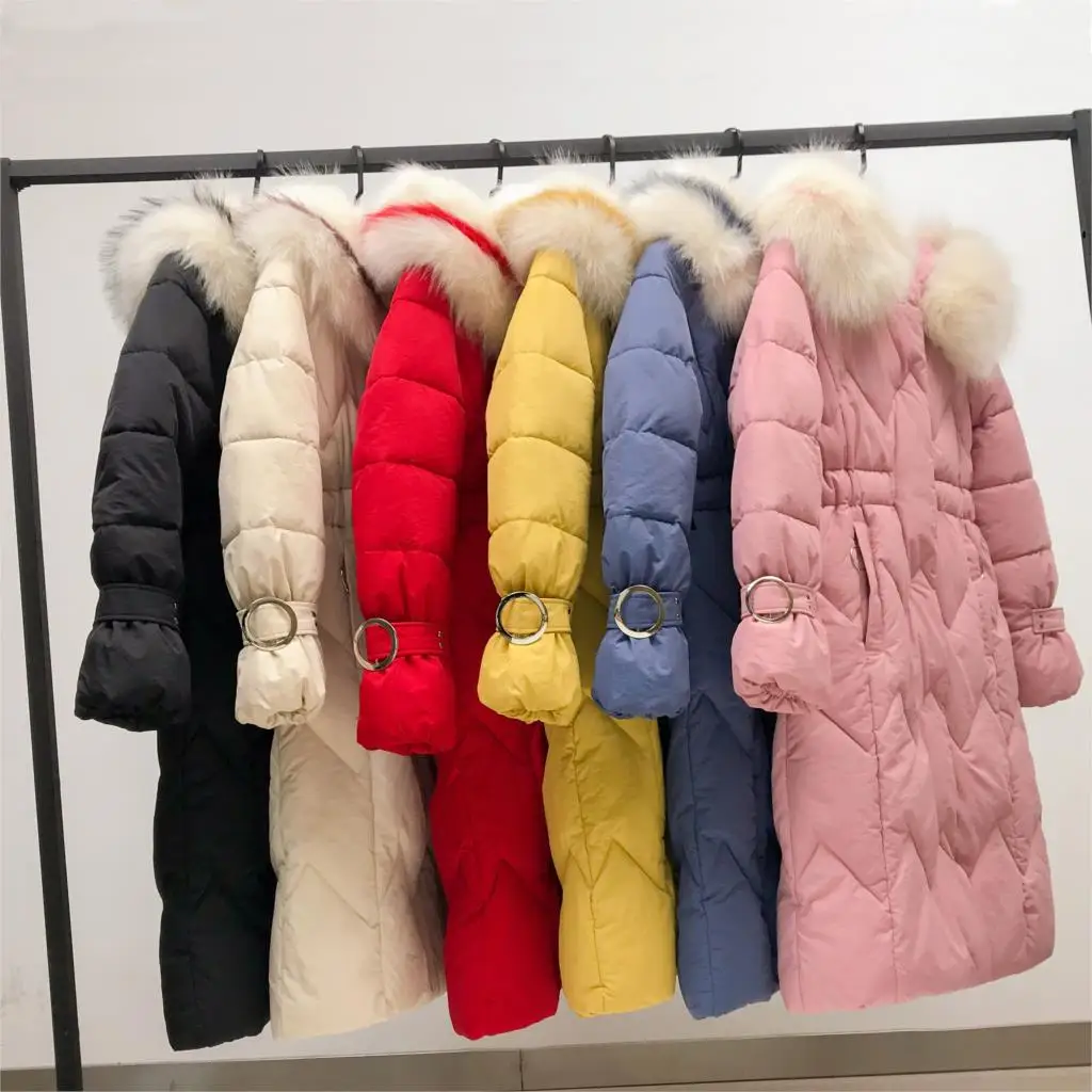 X-long parkas зимняя женская куртка-25 градусов тонкий толстый теплый зимний большой меховой воротник с капюшоном куртка пальто парки верхняя одежда куртка