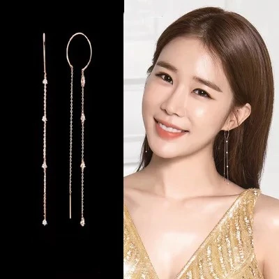 Серьги YOO IN NA Line в Корейском стиле для женщин и девушек украшения