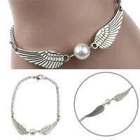 retro angel wings bracelet argent link chain bracelet men women jewellery bangle