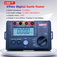 uni t ut521 lcd high precision digital earth resistance tester digital display 0 200v 0 2000 ohm ground earth resistance