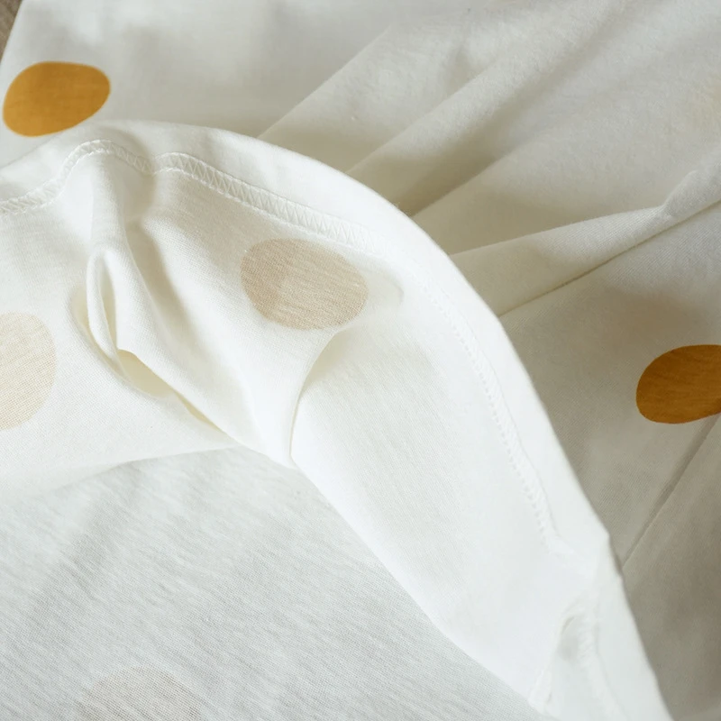 

2021 New Spring and Summer Long Pajamas for Women's Short-Sleeved Printed Home Wear, Comfortable and Breathable Sleep Nightie
