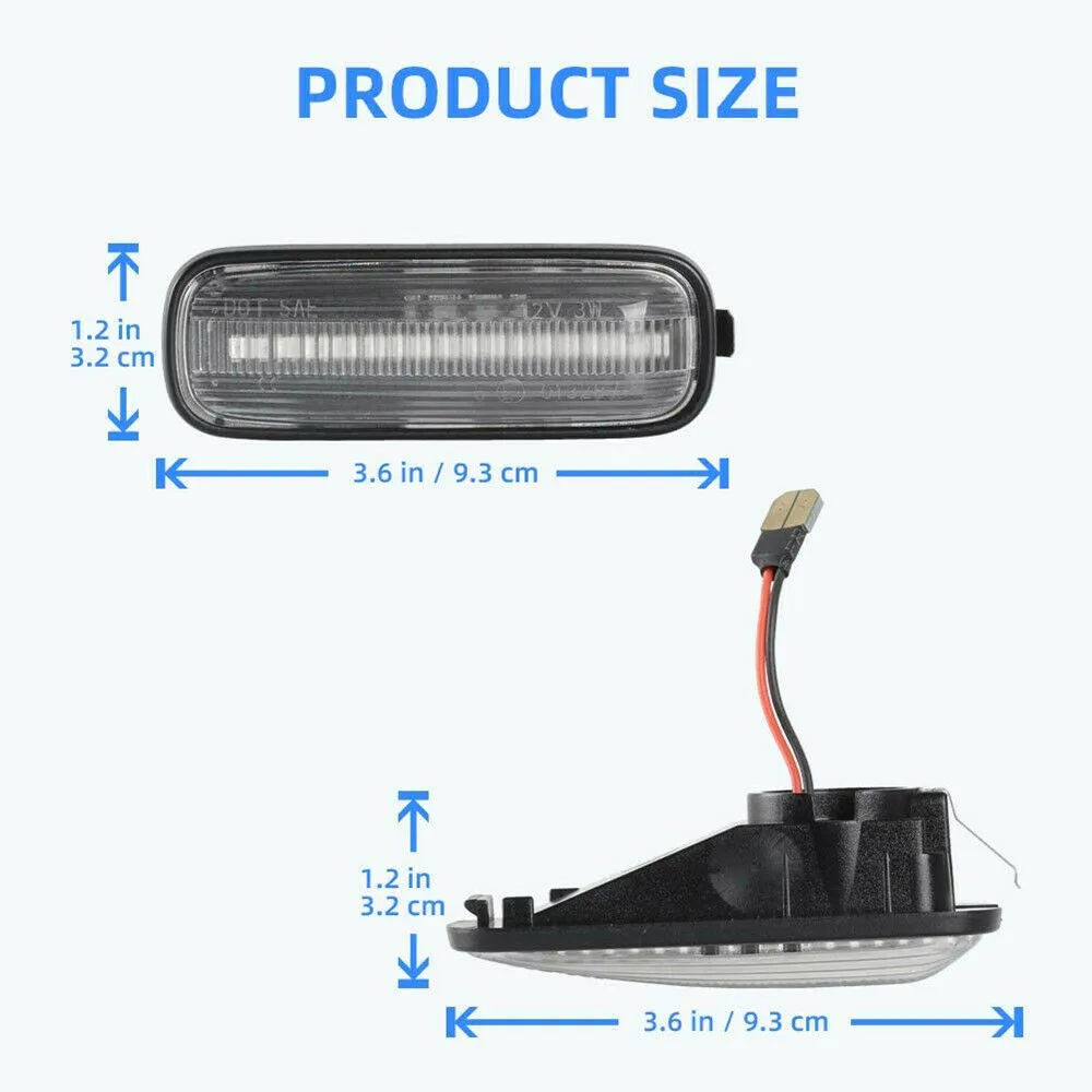 

18 шт. светодиодные Передние боковые крылья 3528 SMD * 2 черная версия для Honda Civic Ballade