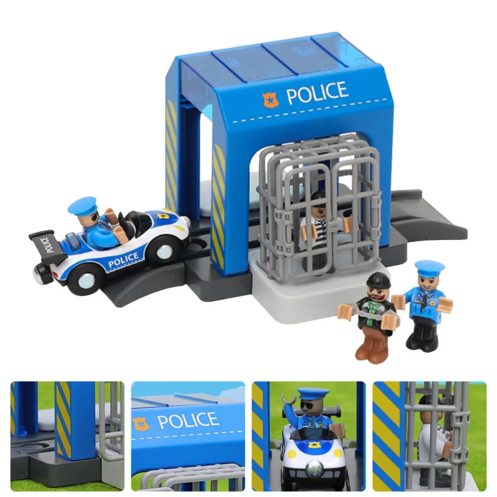 

1 Set Police Station Prison Building Toys Policeman Educational for Children