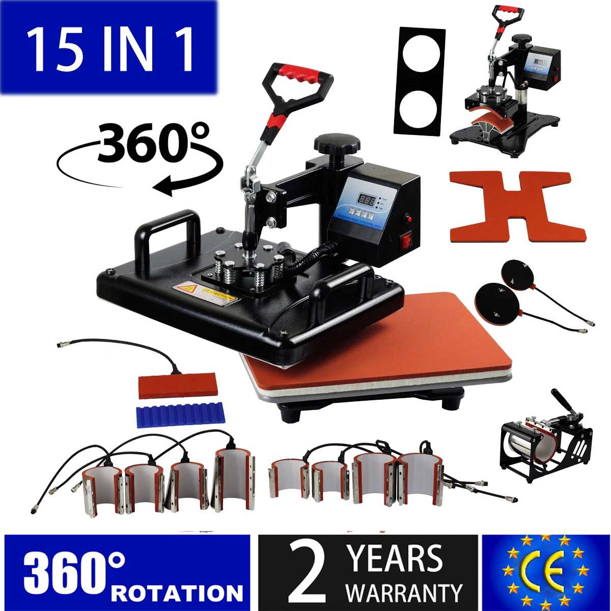 15 в 1 термопресс/сублимационная машина термопресс принтер для футболок