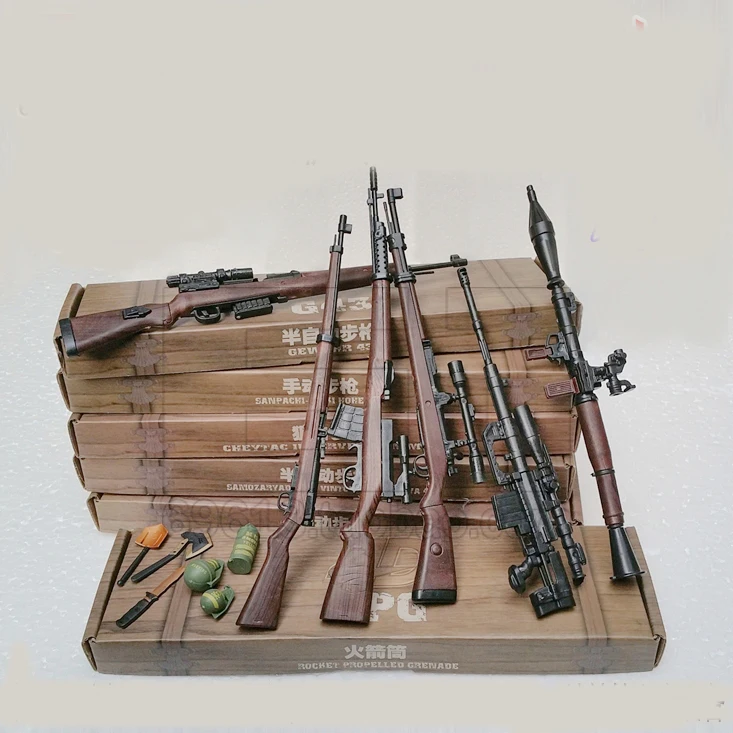 6 шт./лот 1:6 модели оружия пластиковый Собранный пистолет для 12 дюймов солдатская