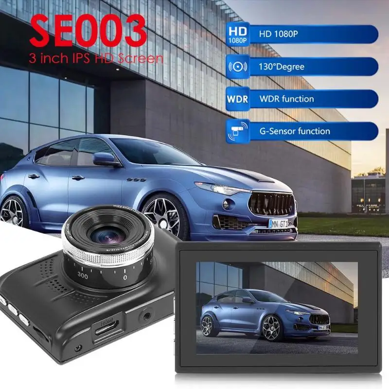 

Durable Car DVR Delicate Design Solid SE003 Full HD 1080P Dashca Zinc Alloy 3 inch Screen Night Vision Car DVR Camera
