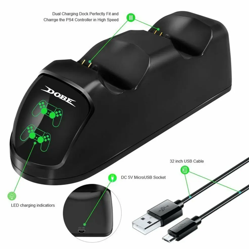 Зарядное устройство для контроллера PS4 зарядная док-станция Ps4 Светодиодные