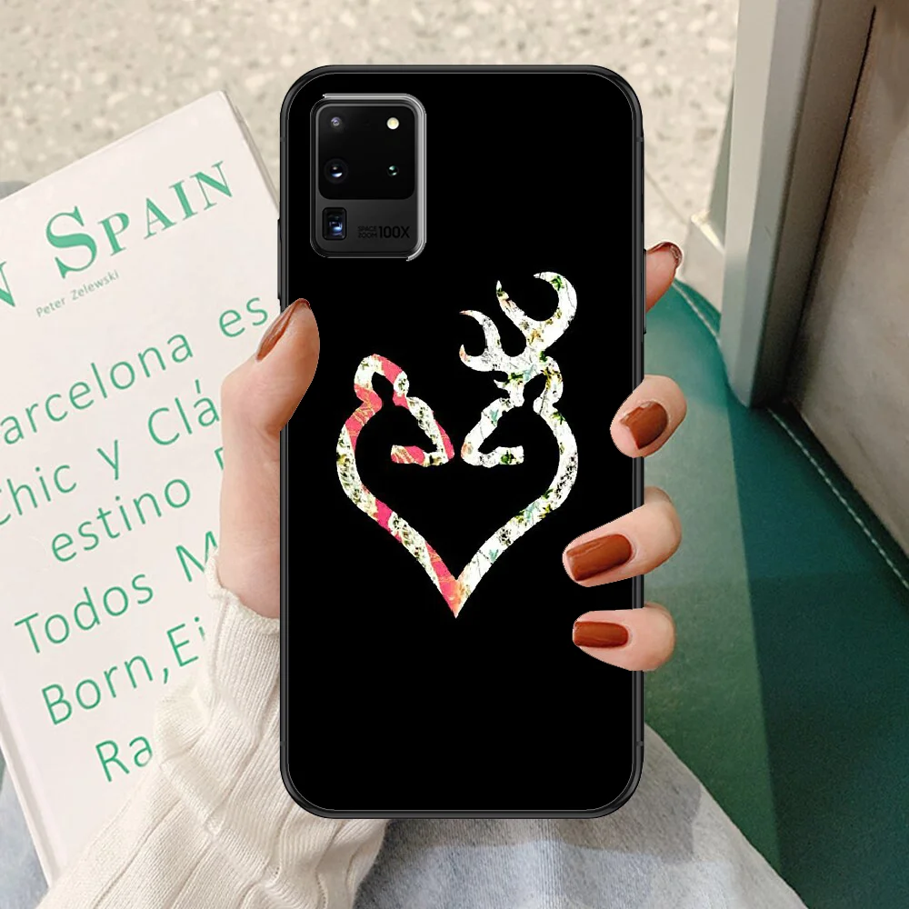 

Camo B-Browninges Phone case For Samsung Galaxy Note 4 8 9 10 20 S8 S9 S10 S10E S20 Plus UITRA Ultra black 3D bumper painting