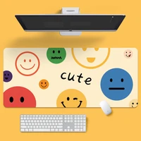 cute smiley mouse pad xl large creative ins tide game computer keyboard office long table mat kawaii desk for bedroom 80x30cm