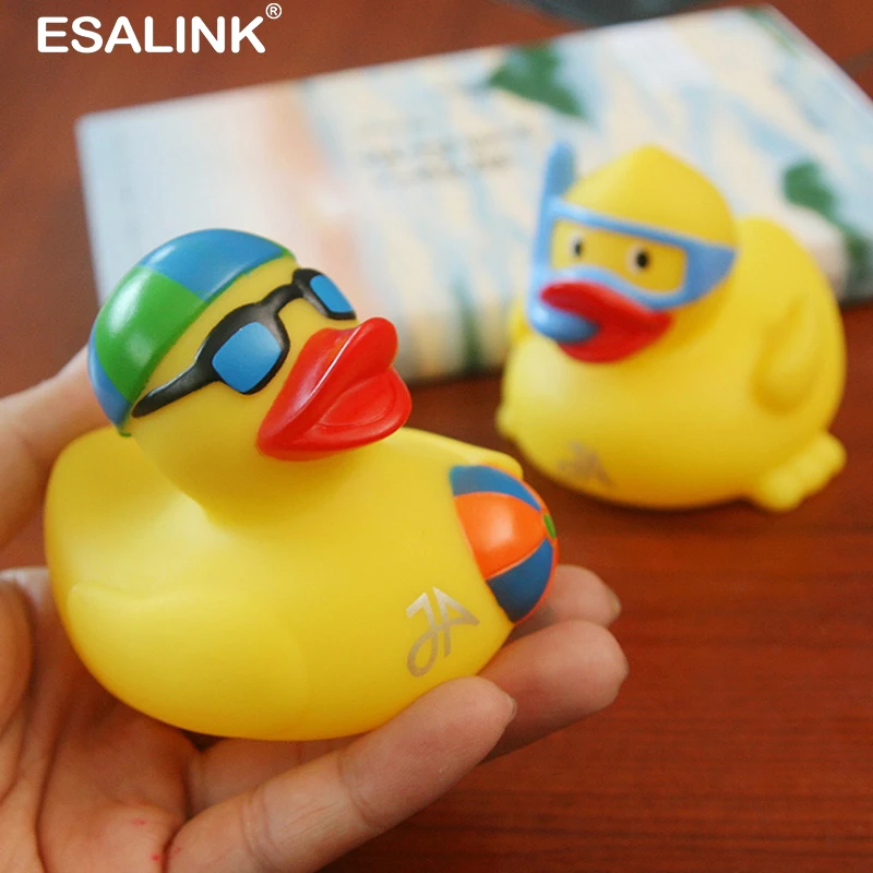 

ESALINK 9Cm Baby Bath Toy Rubber Duck Diver Duck Baby Squeaks In The Water When Taking A Bath Baby Toy Child Bath Toy
