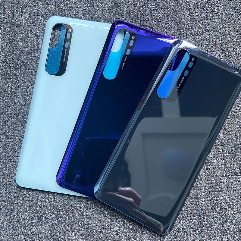 Крышка батарейного отсека 6 47 дюйма для Xiaomi Mi Note 10 Lite задний корпус стеклянная