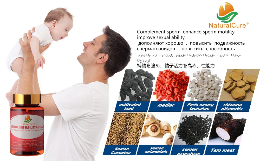 NaturalCure Promote Male Infertility Capsules Increase Sperm Quantity and Quality Help Low Count Disease Pills for men | Красота и