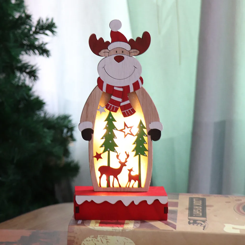 Рождественское украшение расписанный старый человек для окна светильник