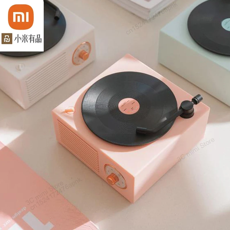 

Xiaomi ретро-проигрыватель записей беспроводной Bluetooth мини-динамик мини домашний громкий Ностальгический телефон с сабвуфером