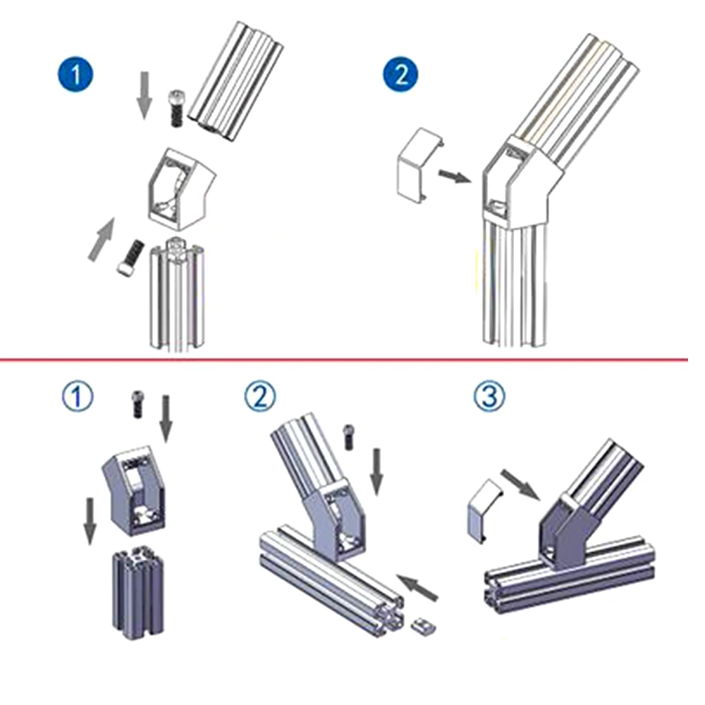 

1PC 135 Degree Corner Connector Angle Fixer with Protective Cover for 3030 4040 4545 EU Standard Aluminum Profile