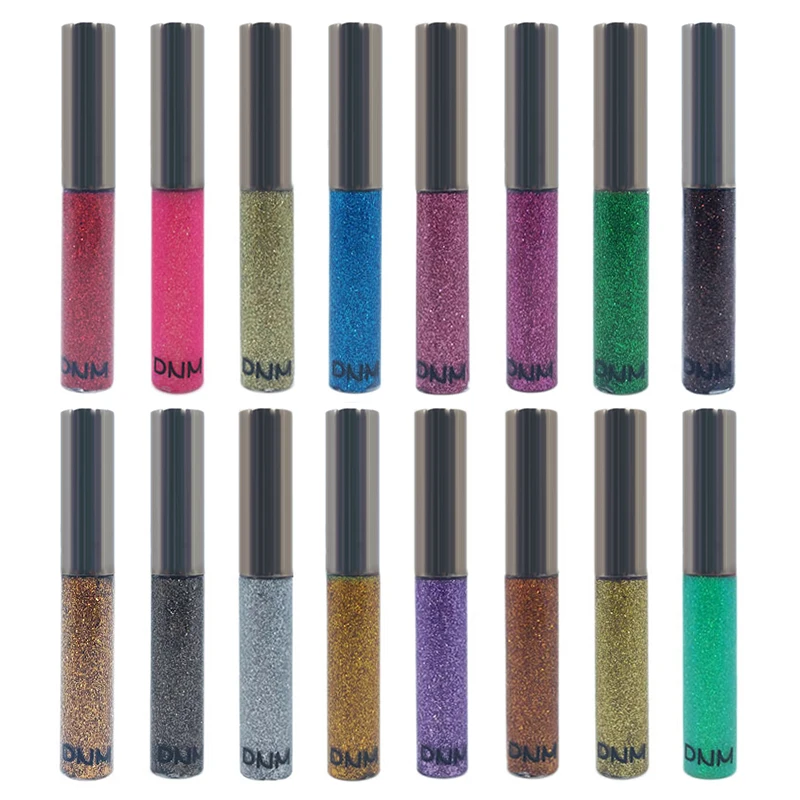 16 Color Professional Shiny Eye Liners Cosmetics for Women Pigment Silver Rose Gold Color Liquid Glitter Eyeliner Cheap Makeup images - 6