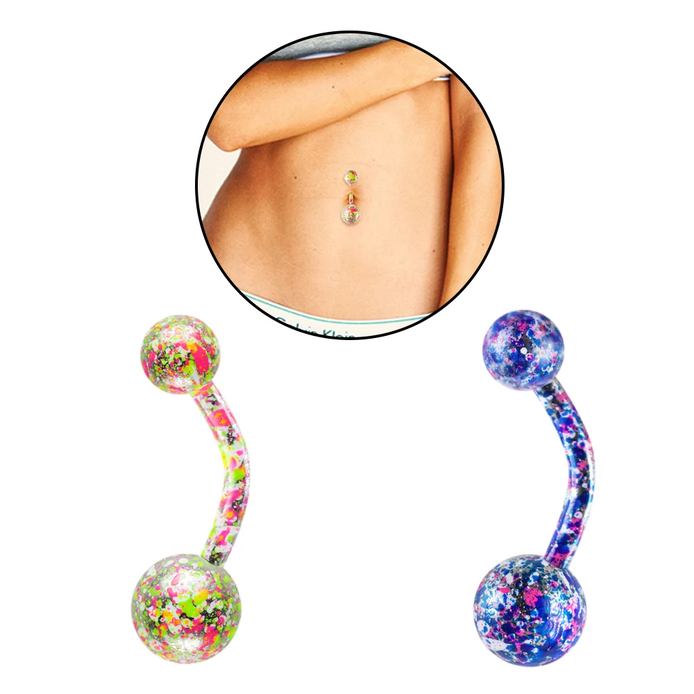 Ювелирные изделия для пирсинга тела блестящие стразы цветок висячие пупки