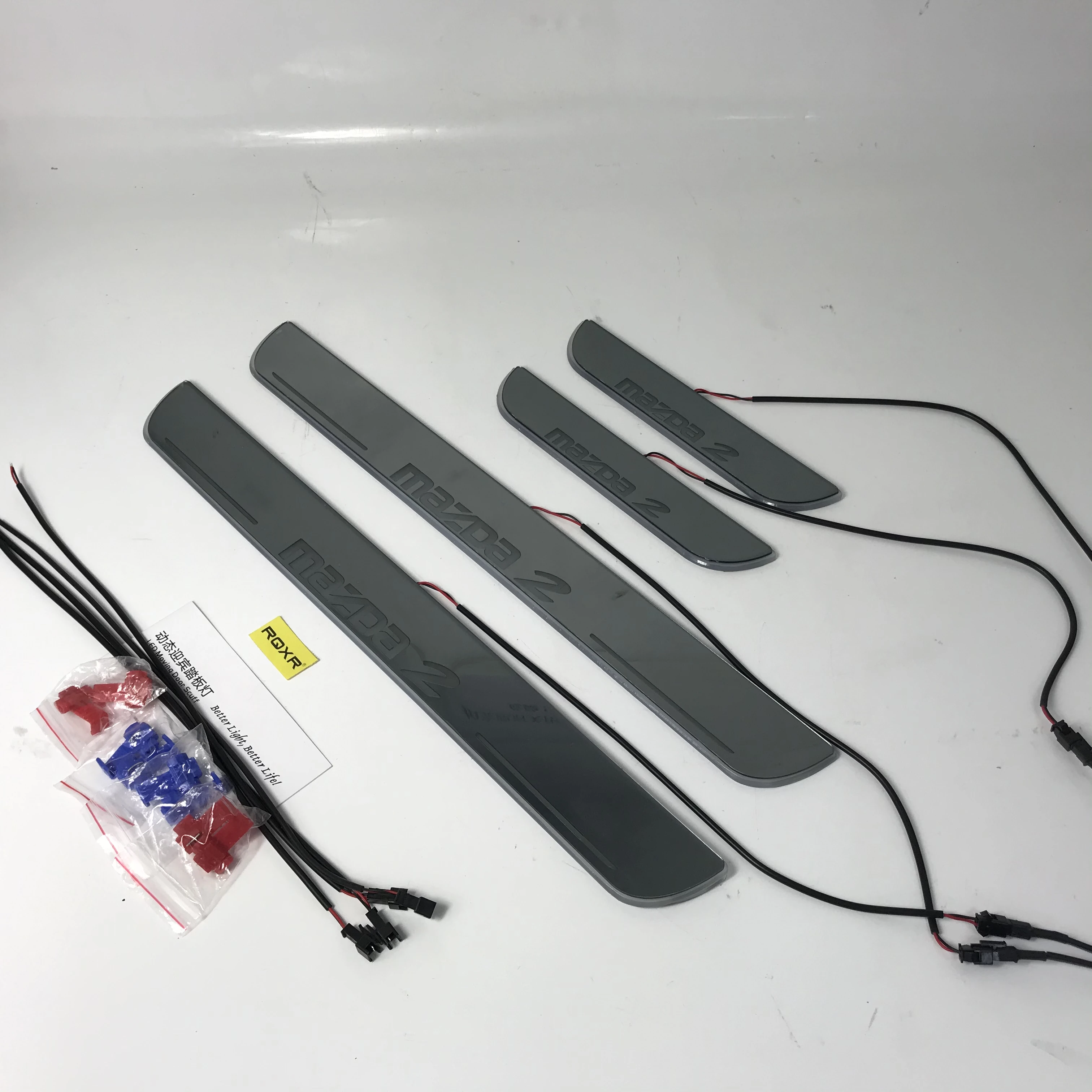 

LED Moving Door Scuff for Mazda 2 Sill Plate Overlays Linings Welcome Light Pedal Mouldings