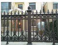 home use aluminum wrought iron fence metal panel ornamental with post hc f7