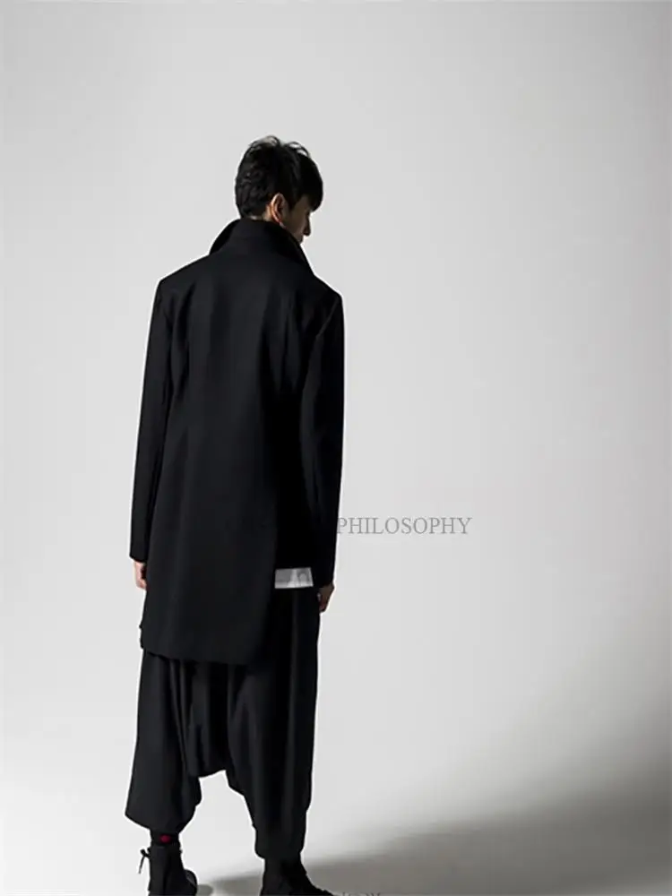 Мужская Асимметричная свободная ветровка | одежда