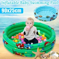 90x25cm inflatable round baby swimming pool portable outdoor children basin bathtub kids outdoor indoor fun water sport play toy