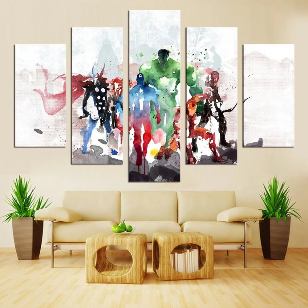 Холст рисунки Постер Мстители Железный человек танос плакат Крестный отец 10