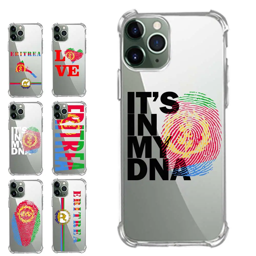 

Eritrea Flag For Samsung S8 S9 S10 S20 A50 70 40 Plus Note 9 10 Pro Lite Ultra Transparent Corner Protection Phone Cases
