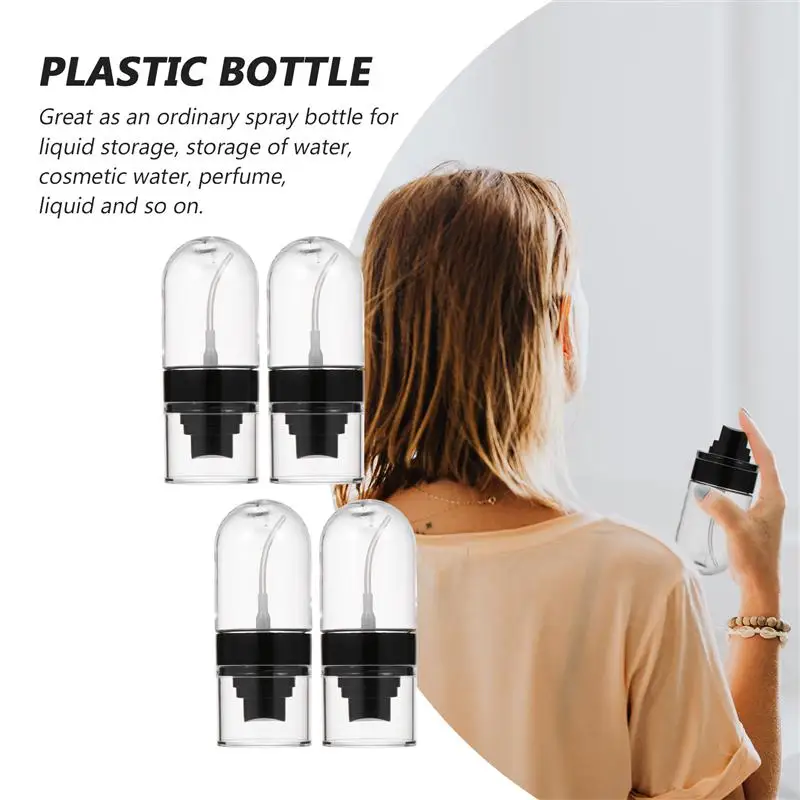 

4pcs Travel Cosmetic Bottles Spray Bottle Inverted Fine Mist Portable Refillable Bottle Leak Proof Bottle
