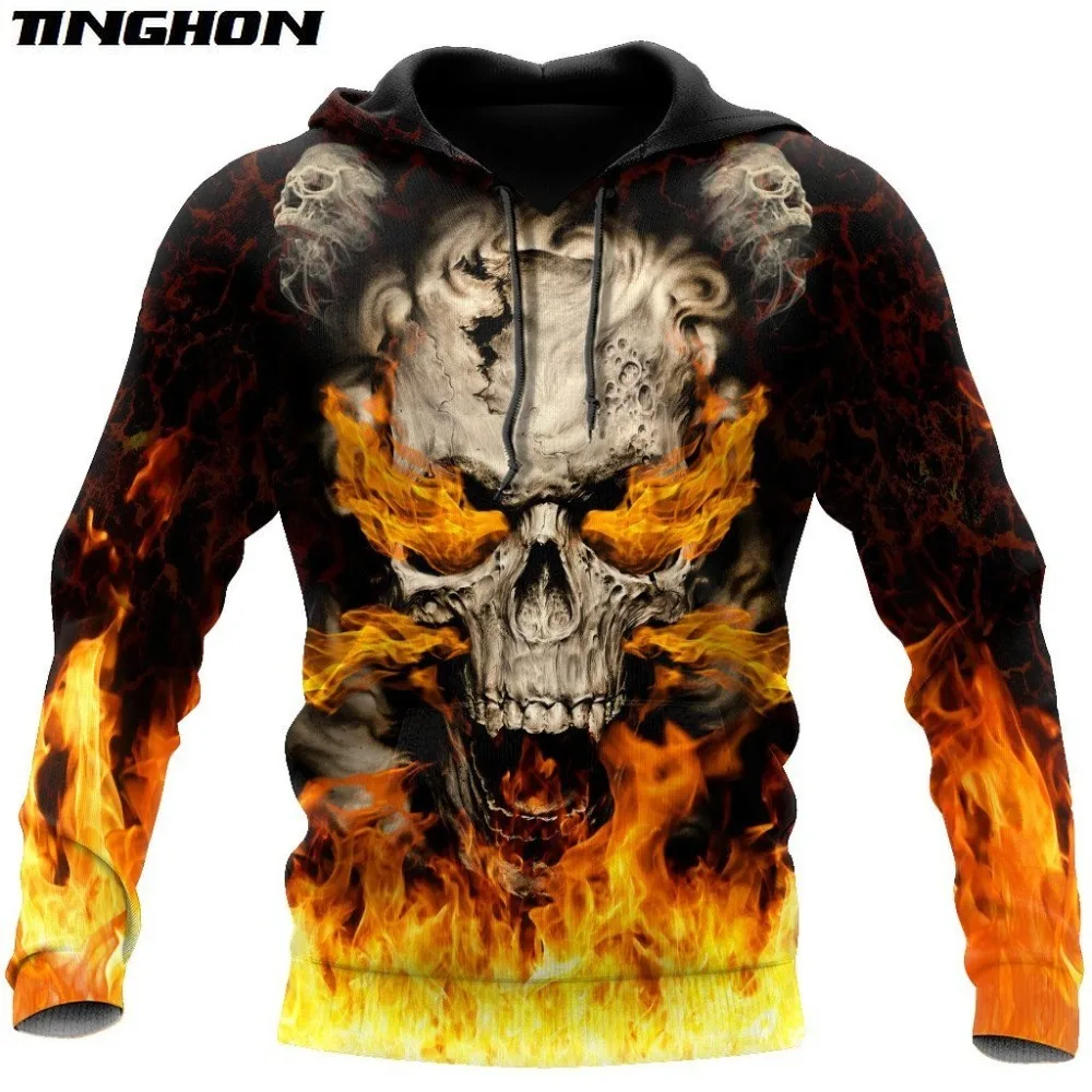 

Толстовка унисекс с 3D-принтом черепа на кресте, роскошный свитшот на молнии, пуловер, повседневная куртка, спортивный костюм WS14