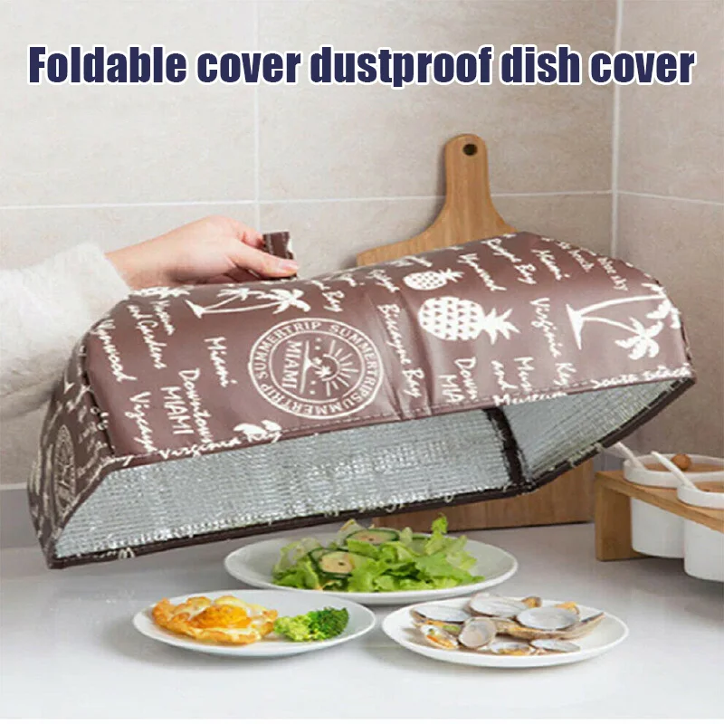 

1 Pcs Aluminum Foil Food Covers Foldable Insulated Thermal Food Tent Covers