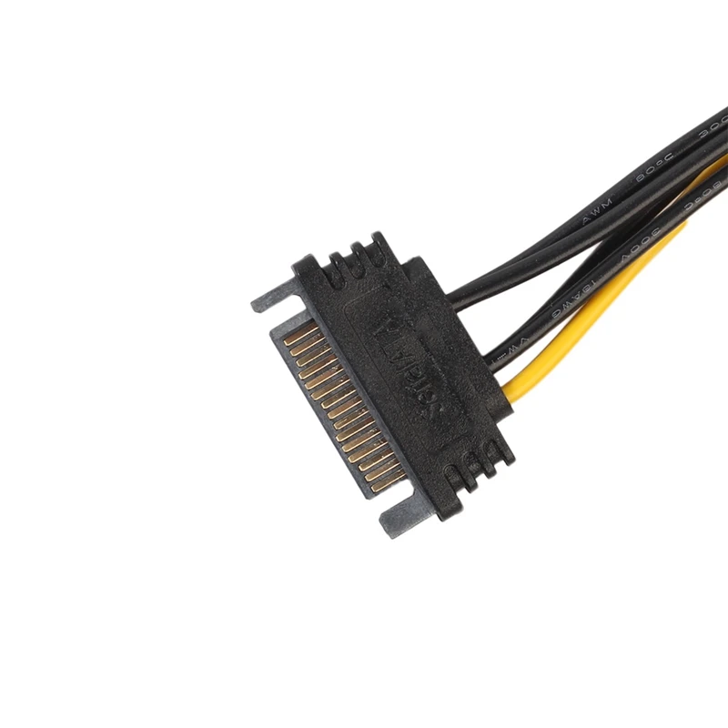 

5PCS 20CM SATA to 6Pin Image Card Power Cable SATA 15Pin to 6Pin PCIe PCI-E PCI Express Adapter Power Supply Cable