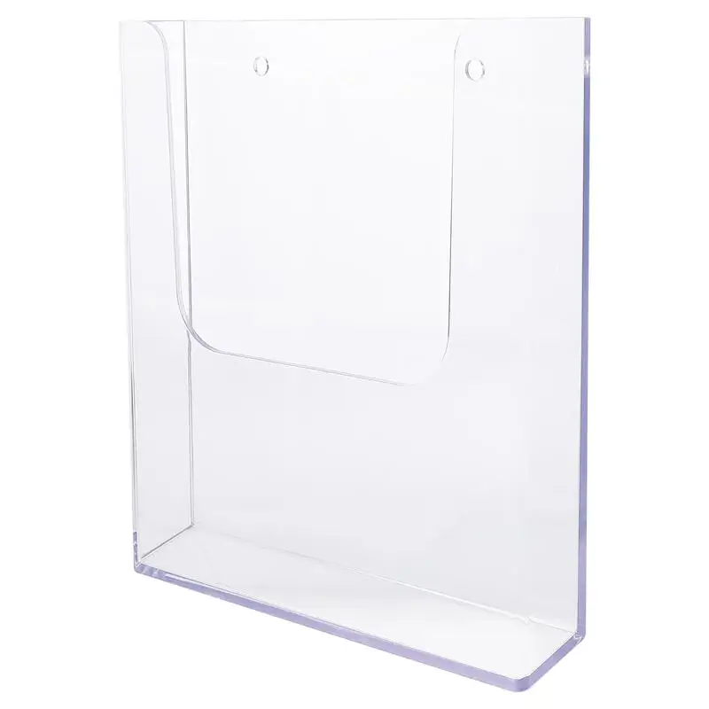 

Wall-mounted Magazine Stand File Organizer Transparent Brochure Holder for Shop
