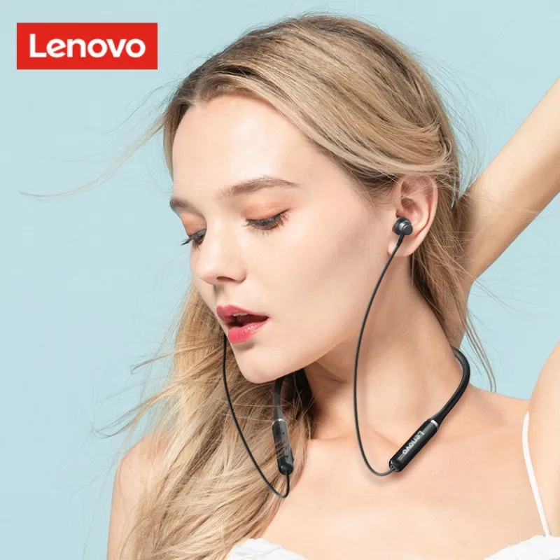 

Original Lenovo HE05 Bluetooth 5.0 Neckband Wireless headphones Stereo Sports Magnetic Headphones Sports Running IPX5 Waterproof