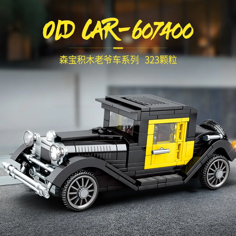 

323Pcs Senbao 607400 Classic Car Series Car Assembly Model Boy Assembled Building Blocks Assembled Toy Gifts