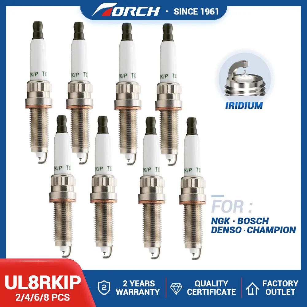 

Iridium Platinum Spark Plug High Performance UL8RKIP Replace for SILZKBR8C8S for BMW 228i 320i 328i 428i 528i X3 X4 Pack of 2-8