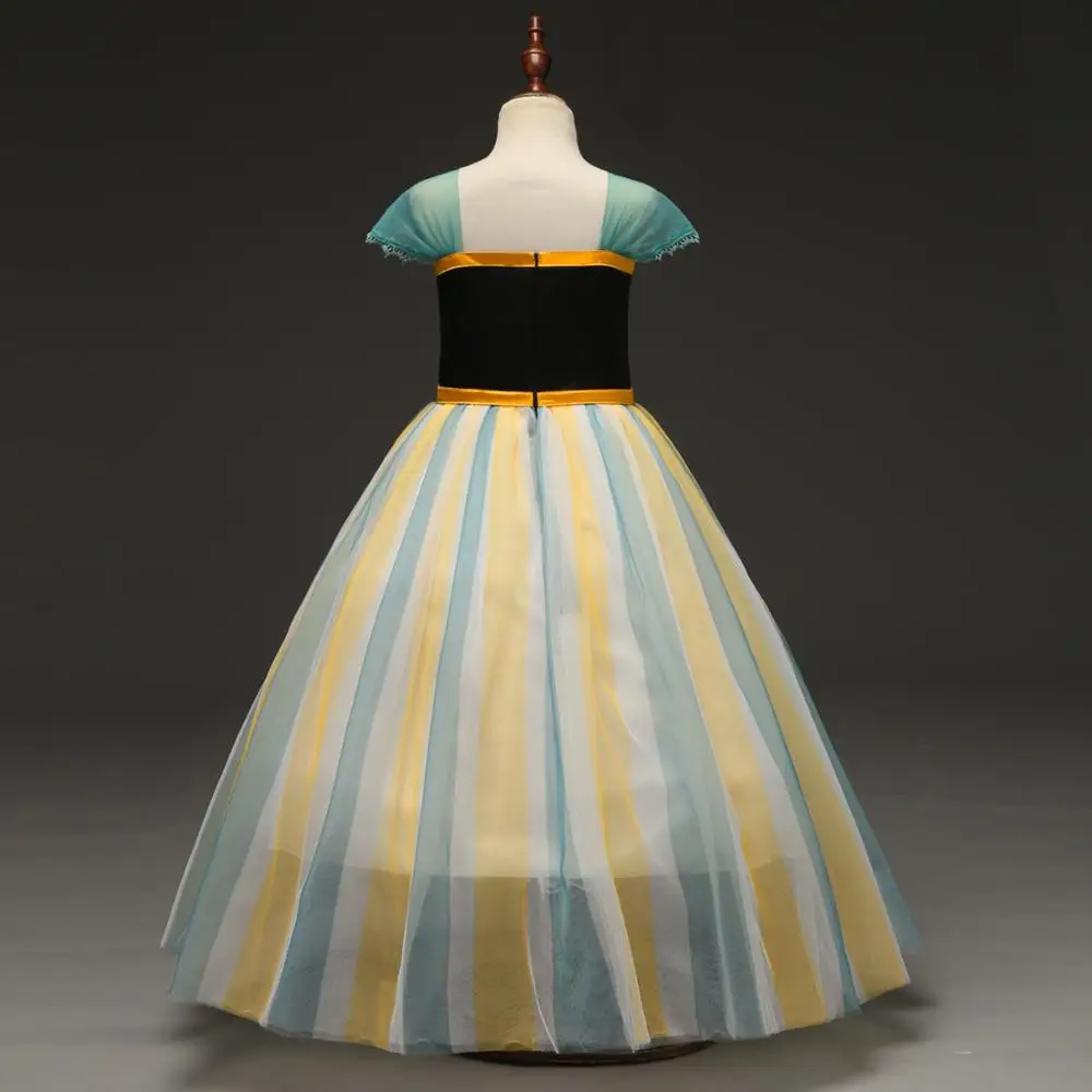 Модные платья Анны для первого причастия синие маленьких девочек на свадьбу и