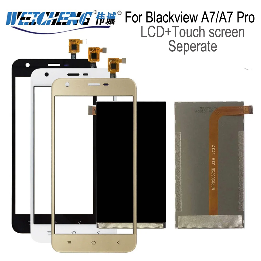 WEICHENG ЖК-дисплей для Blackview A7 + сенсорный экран в сборе дигитайзер Замена pro MFP050375 |