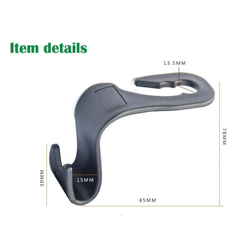 2 Шт Автомобильные крючки для заднего сиденья держатель сумки кошелек ткань