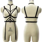 Женское белье Harnes комплект черное сексуальное боди подвязка в готическом стиле с поясом, бюстгальтер с открытой грудью, в стиле панк вибратор Эротические жгут женщина тела бел