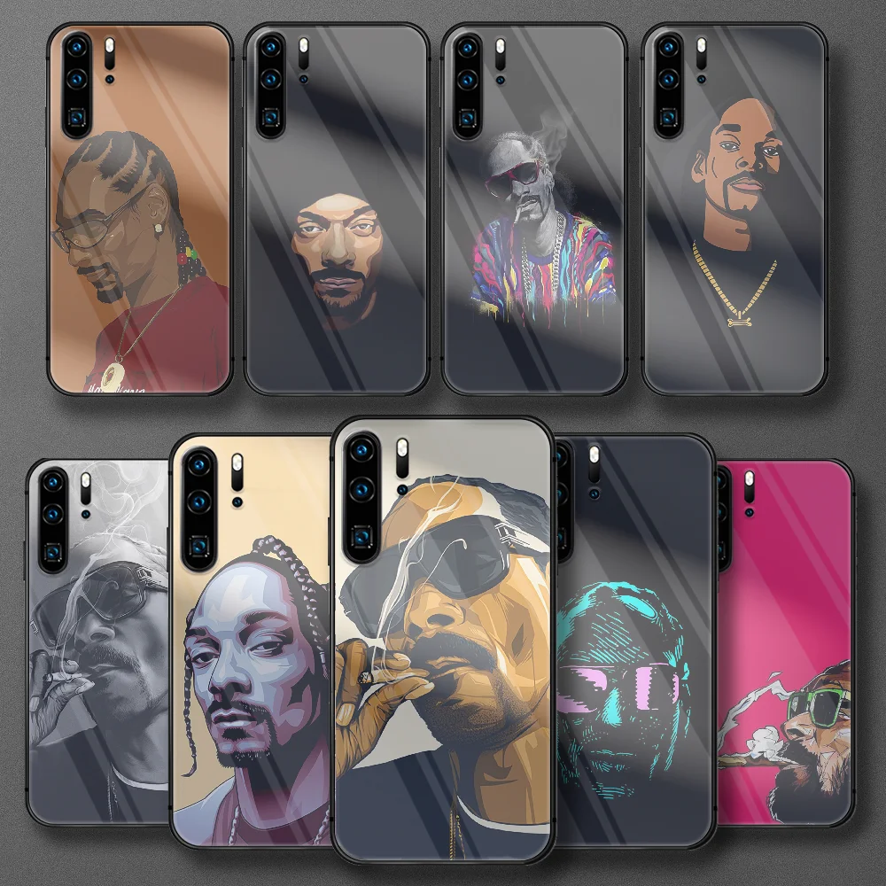 

Snoop Rapper Dogg Tempered Glass Phone Case For Huawei Honor P 7 8 9 10 20 30 40 50 A X I Pro Lite Cover Fashion Bumper
