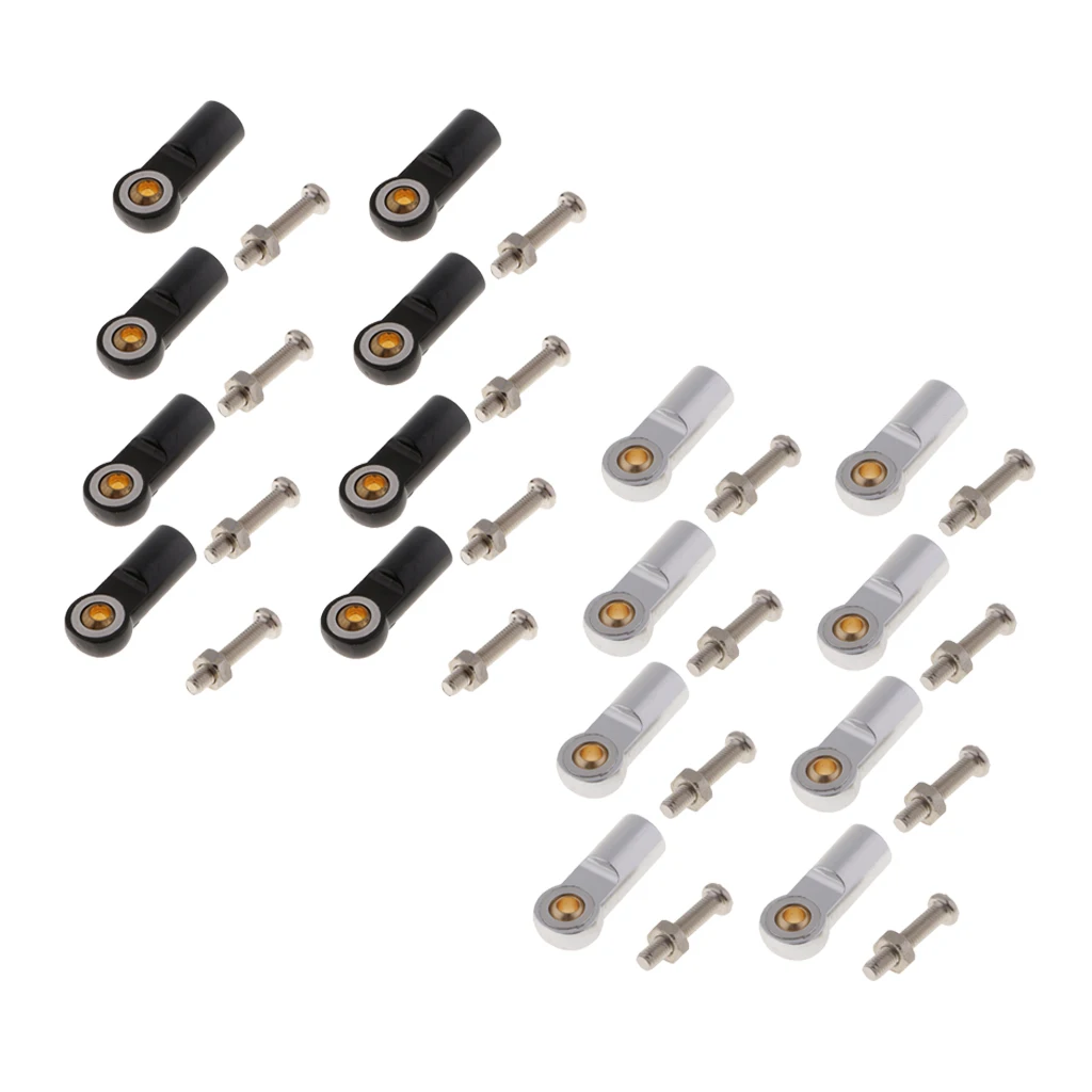 8pack M3 Metal Ball Head Holder Rod End Joint for 1/10 RC Car Crawler |
