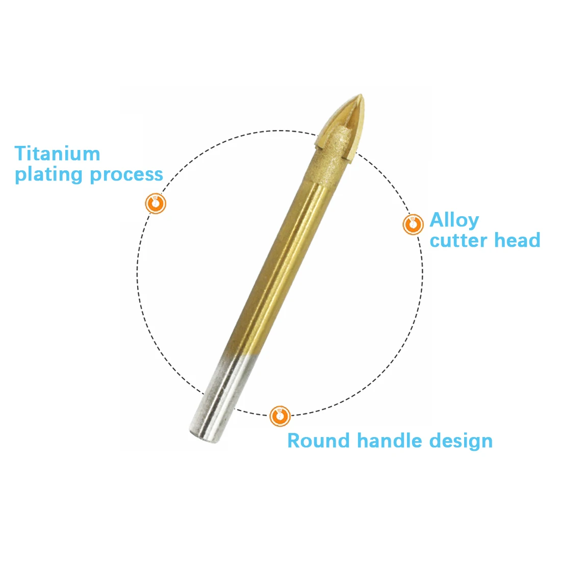 

Cross Hex Tile Bits Glass Ceramic Concrete Hole Opener Alloy Triangle Drill