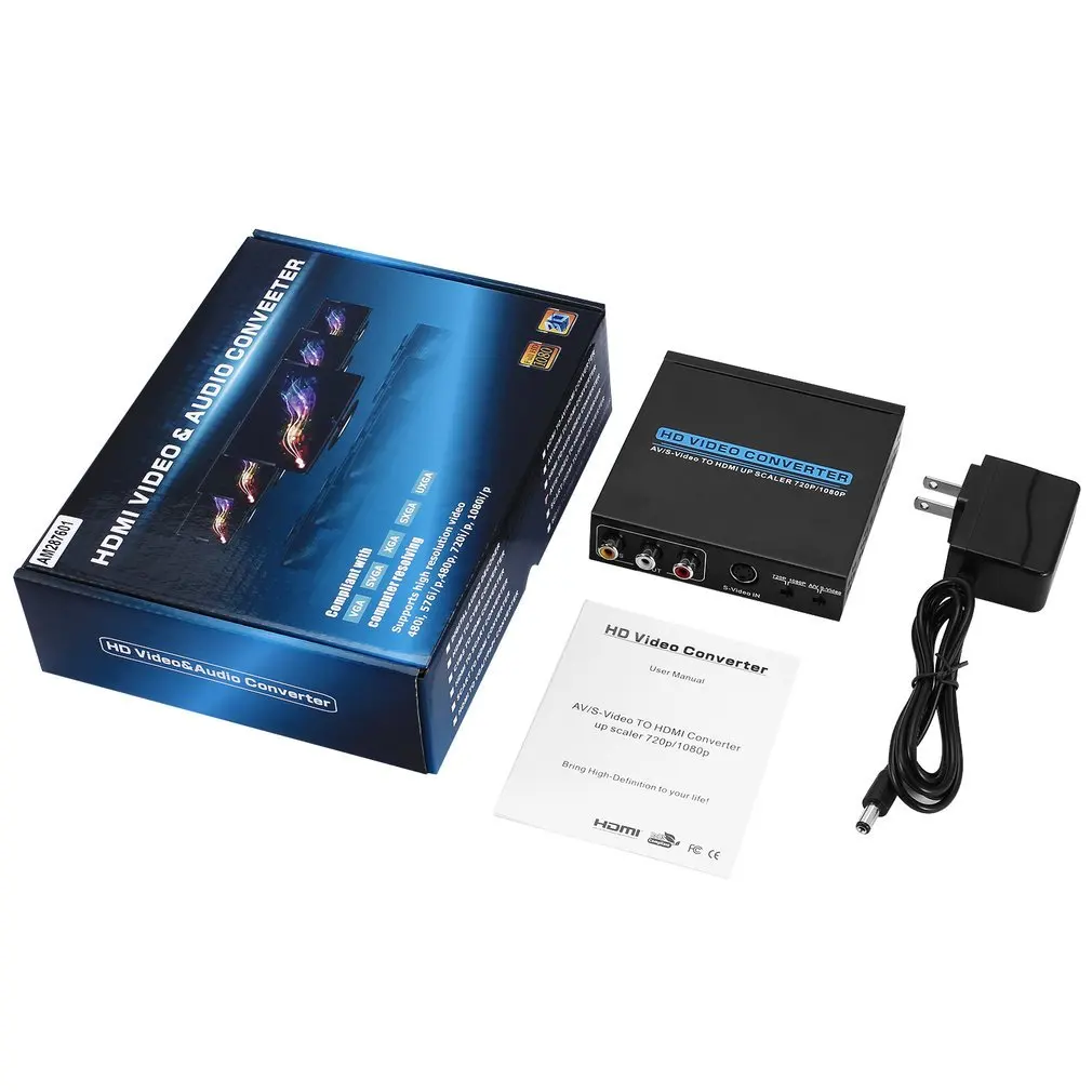 Преобразователь Аудио и видео без сигналов Av/S-Video в HDMI-совместимый