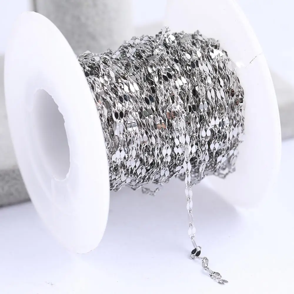 10 метров/рулон 2 мм цепочка из нержавеющей стали для изготовления ювелирных