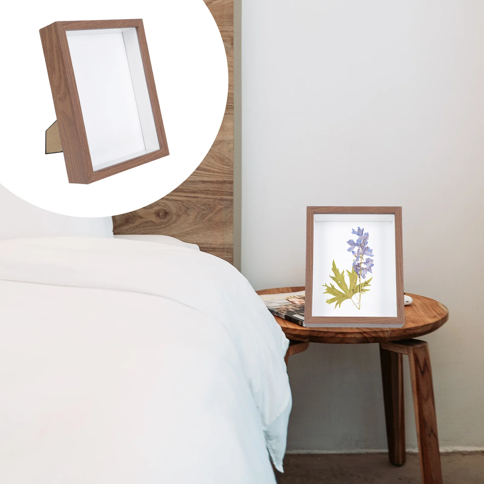 

1PC Wooden Dried Flower Storage Photo Frame DIY Specimen Display Storage Frame