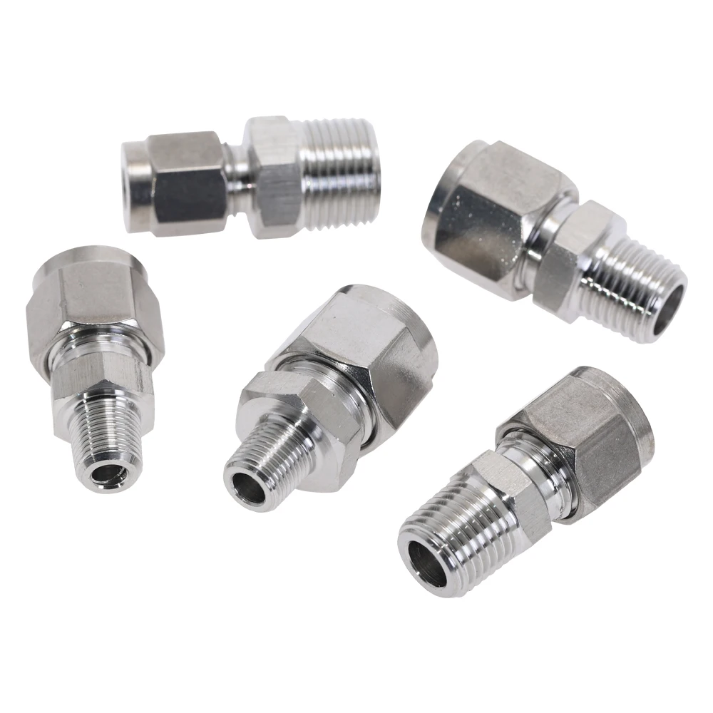 Стальные прямые конверсионные фитинги 304SS 1/8 'Ƈ/4'' 3/8 'Ƈ/2'' до 6 12 мм