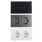 1 шт. стены Мощность розетка черный Панель ЕС Стандартный разъем