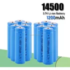 AA 14500 1200 мАч 3,7 в литий-ионные аккумуляторные литий-ионные батареи и светодиодный фонарик, бесплатная доставка