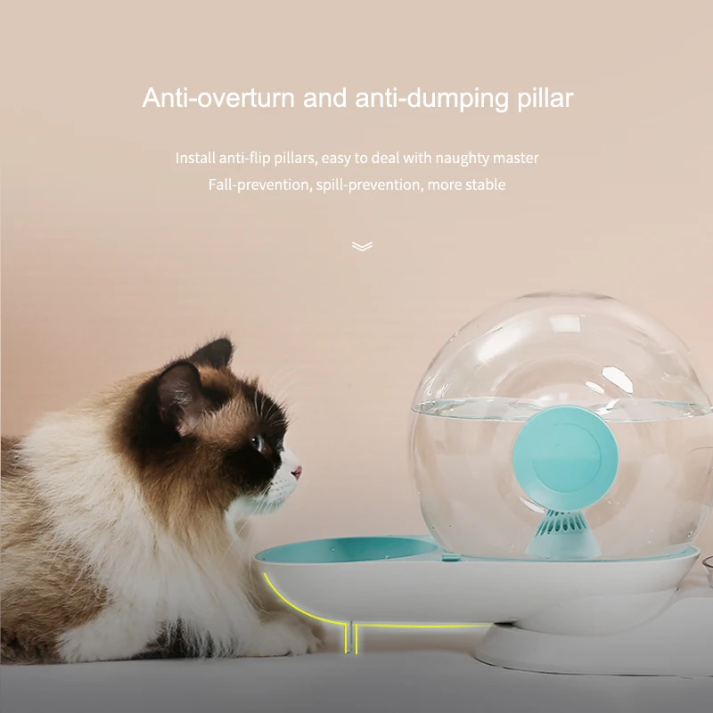 

Automatic Pet Water Dispenser, Integrated Feeder, Automatic Feeder, Pet Cat Supplies 2.8L
